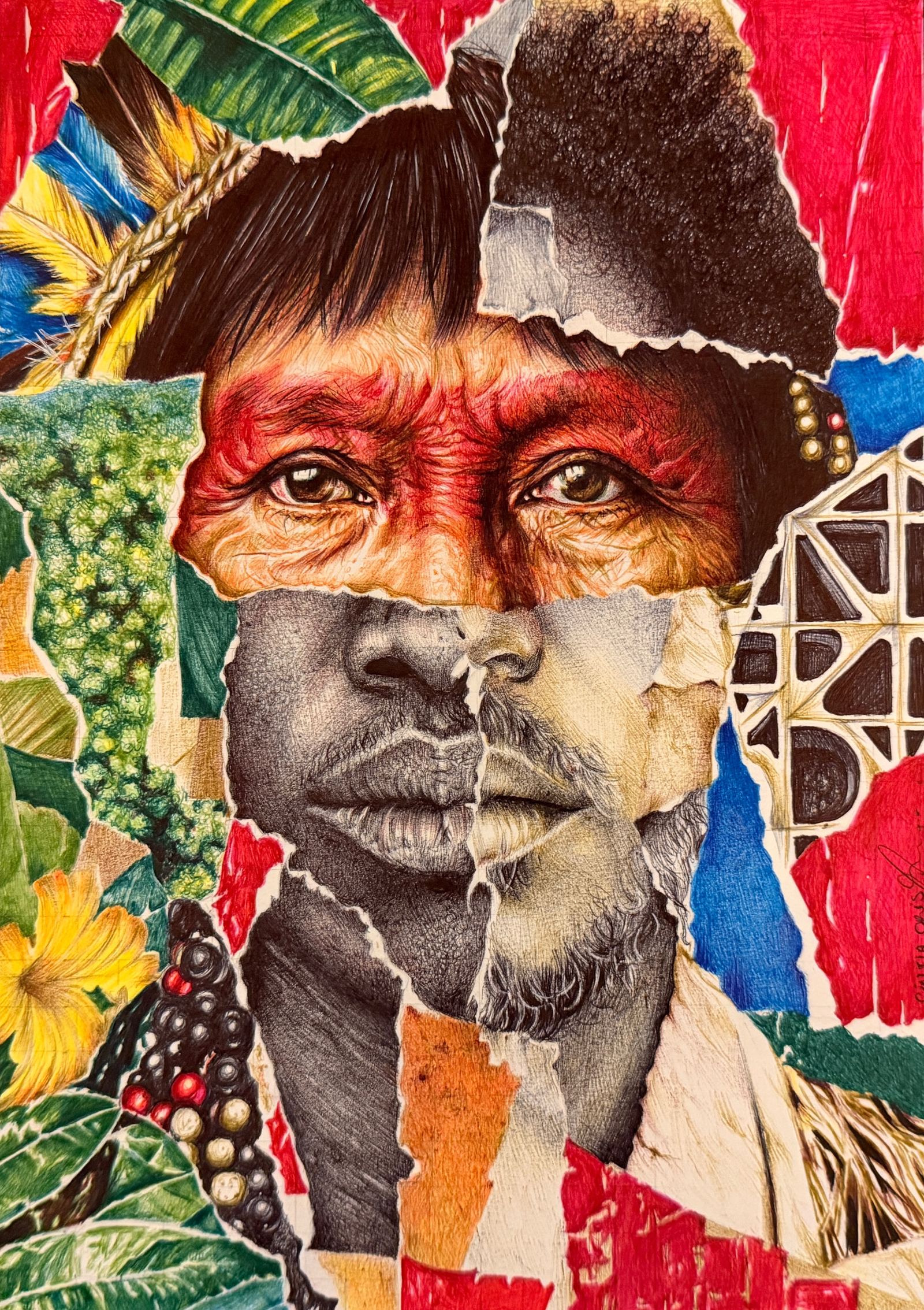 A Cara do Brasil, a ballpoint-pen drawing by Cíntia Cris, 2026