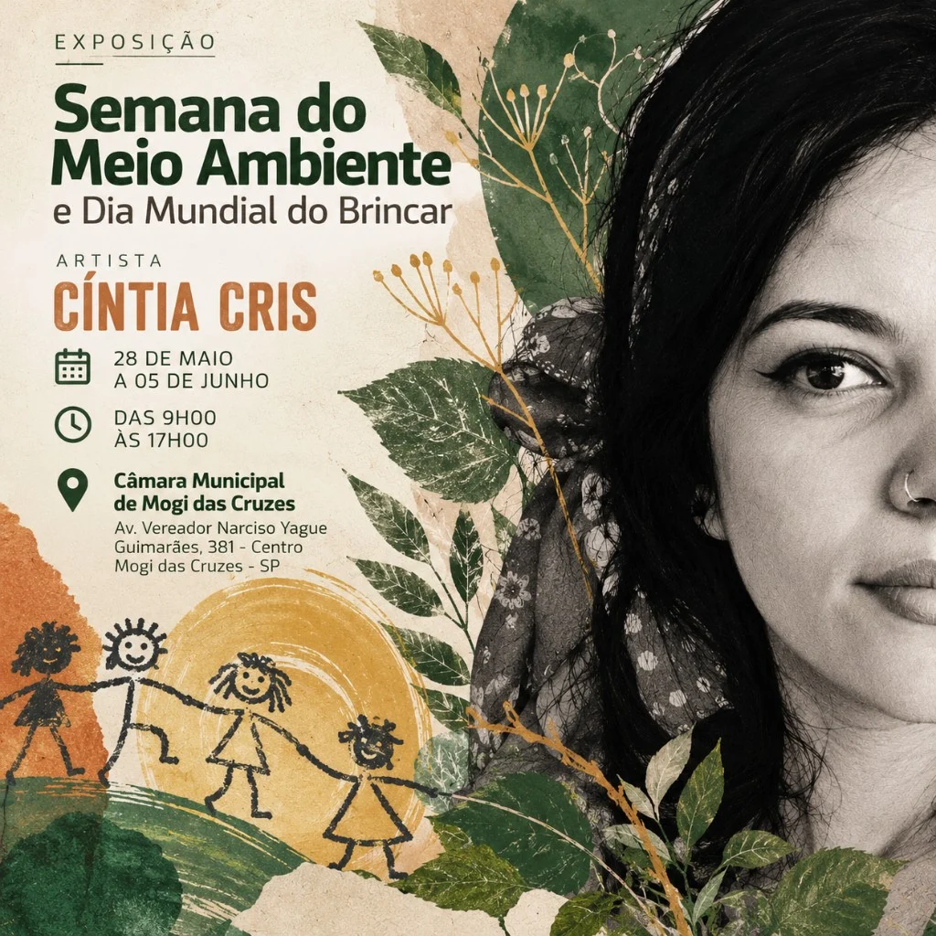 Poster for Semana do Meio Ambiente e Dia Mundial do Brincar at the Câmara Municipal de Mogi das Cruzes